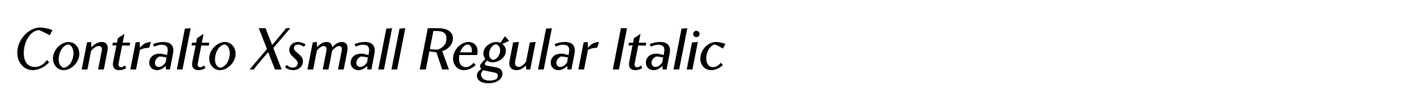 Contralto Xsmall Regular Italic image